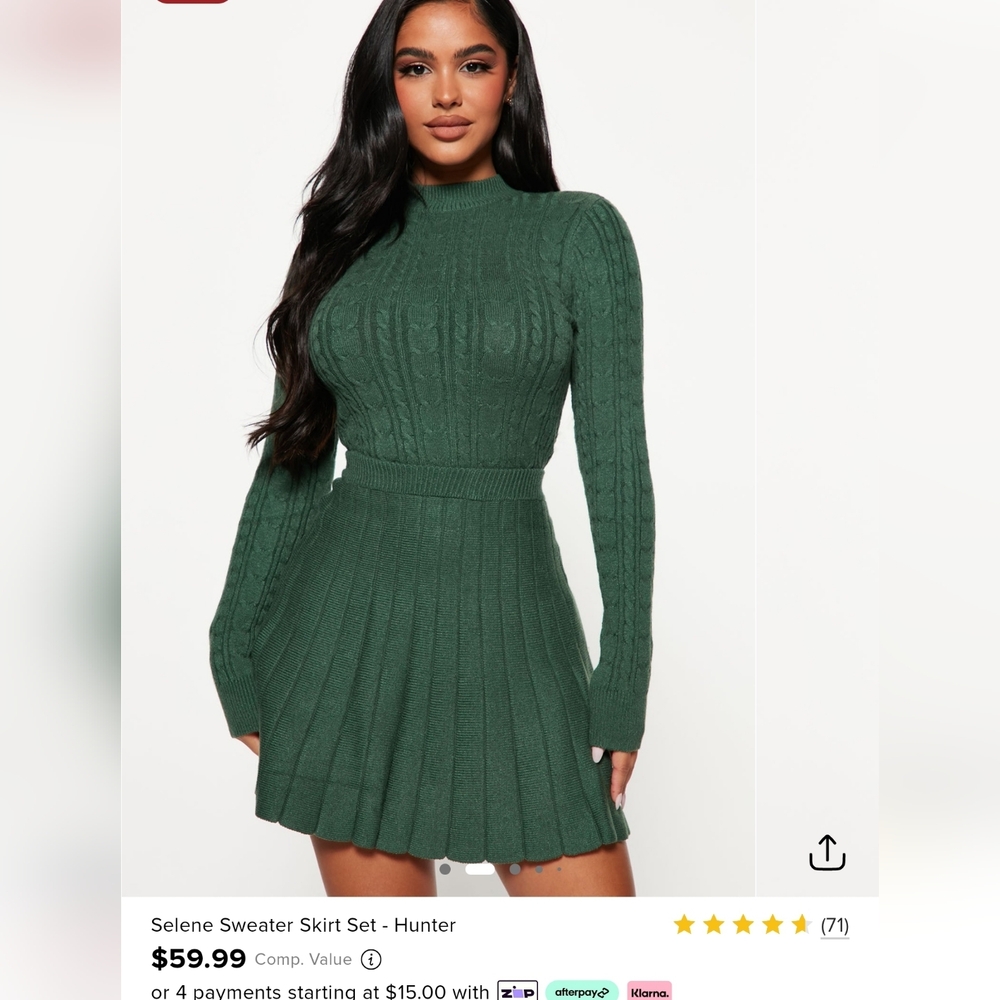 2 piece skirt set fashion nova new with tags xs